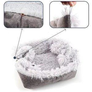 Folding Cat Bed House 2 in 1 Super softy winter Bed